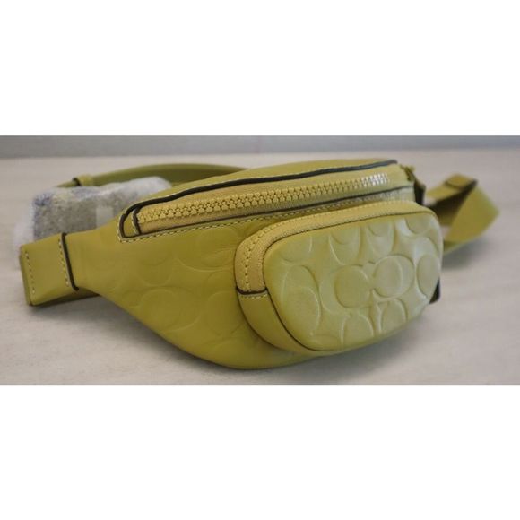 Coach CH073 Women's Chartreuse Signature Leather Sprint Mini Belt Bag $350 - Picture 4 of 16